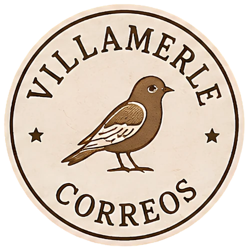 Pájaro del sello de Correos de Villamerle